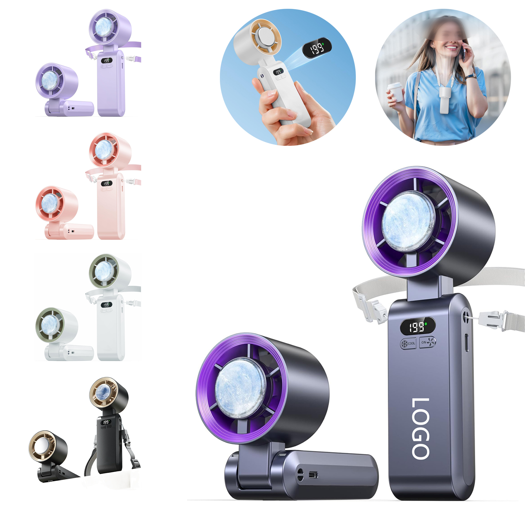 Rechargeable Handheld Portable Fan 3