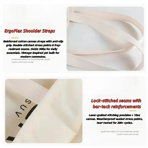 10oz Canvas Tote Bag - Durable Eco-Friendly Carryall 25