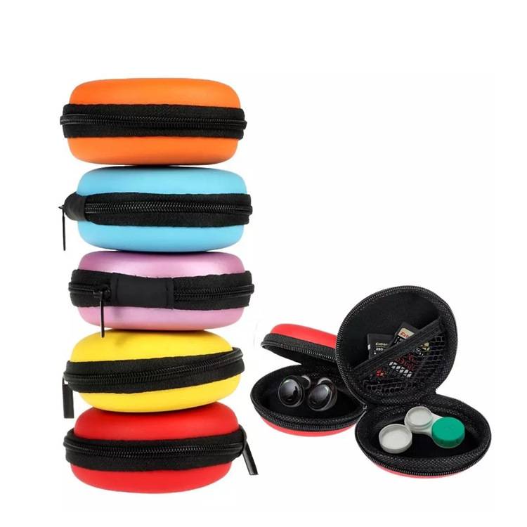 PU Leather Round Ear Bud Case 4