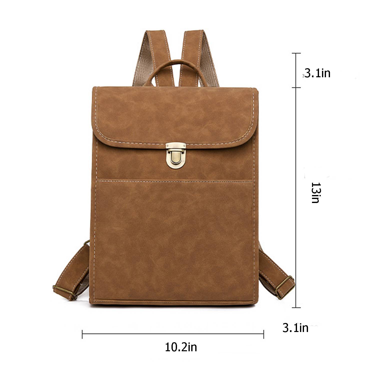 PU large-capacity simple casual backpack 3