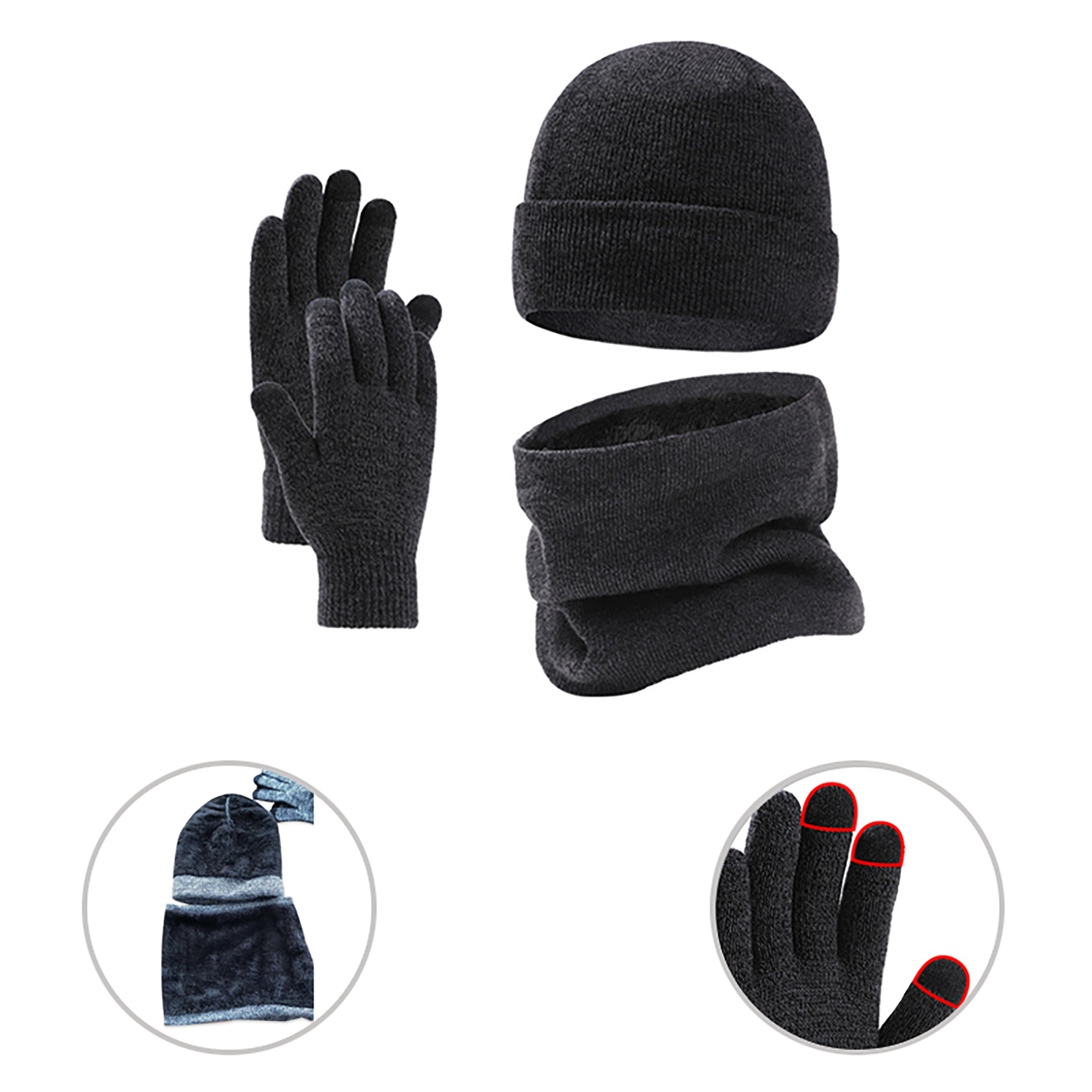 Triple-Piece Winter Accessory Set 3