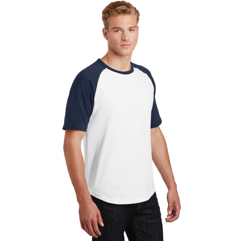 Sport-Tek Short Sleeve Colorblock Raglan Jersey. 3