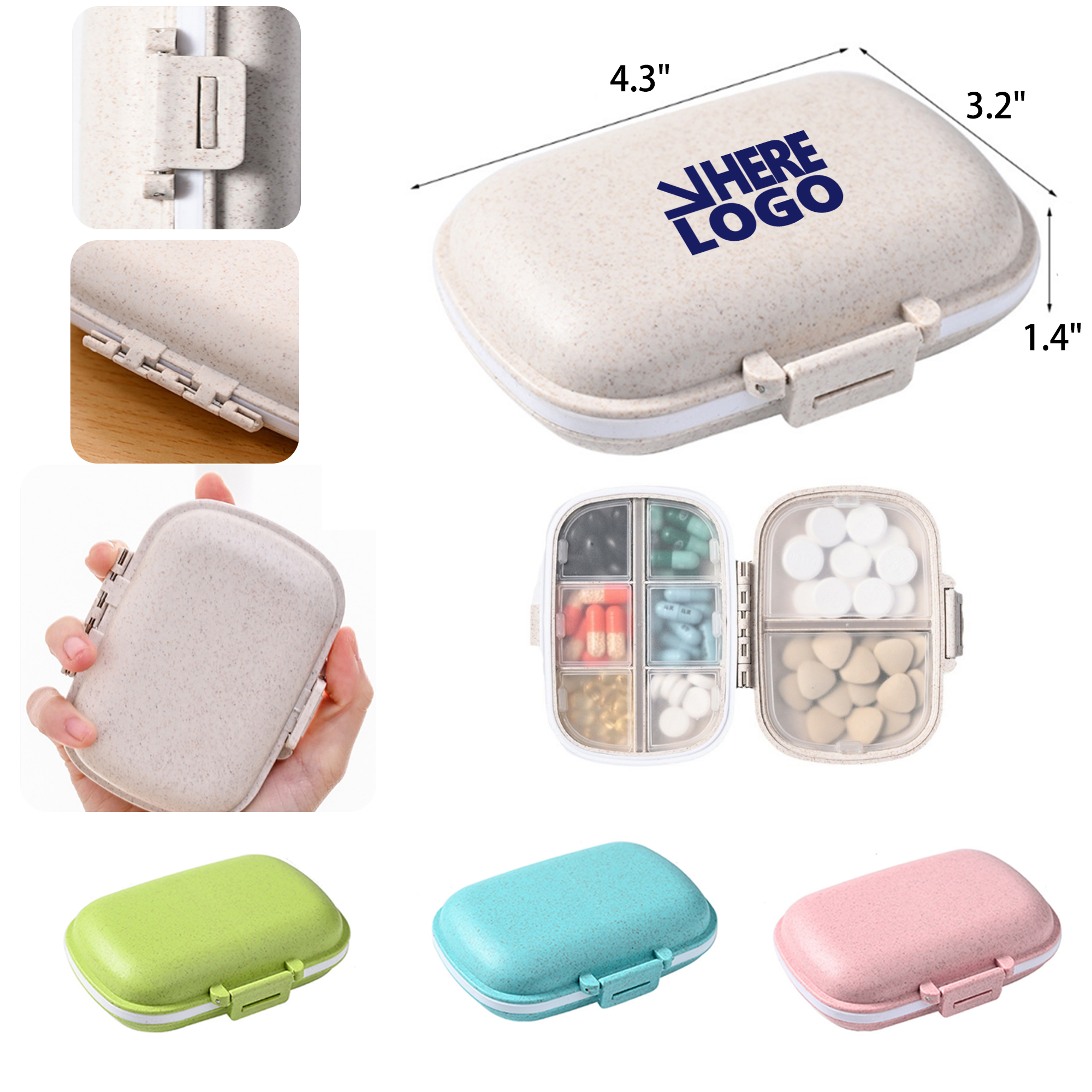 Secure 8 Cell Portable Sealed Medicine Box 6