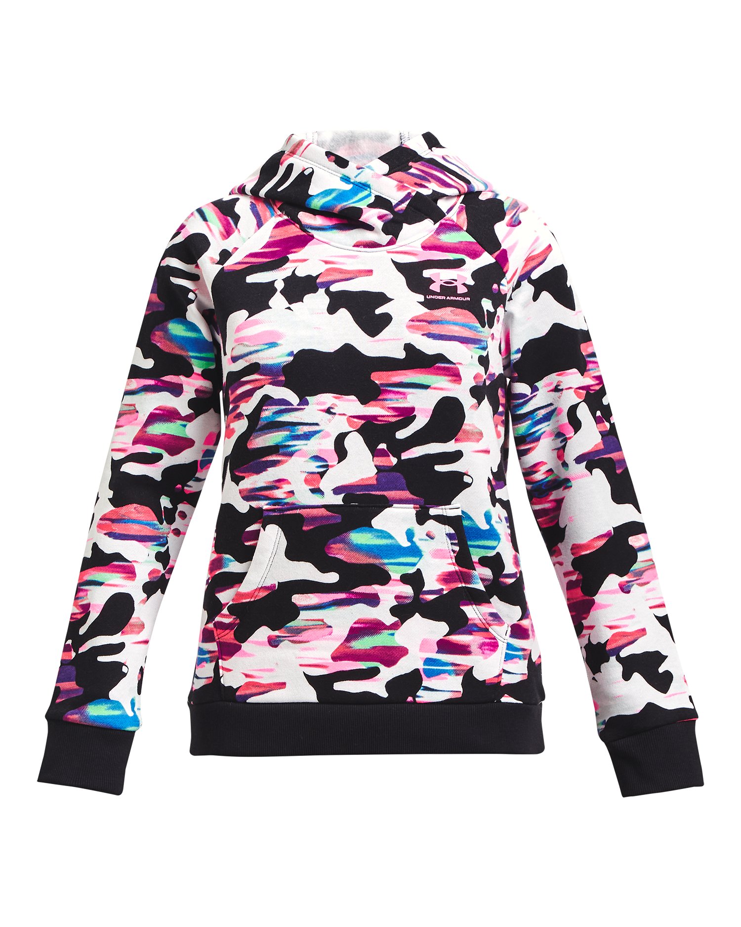Girls' UA Rival Fleece Printed Hoodie, custom youth shirt with logo imprint 4