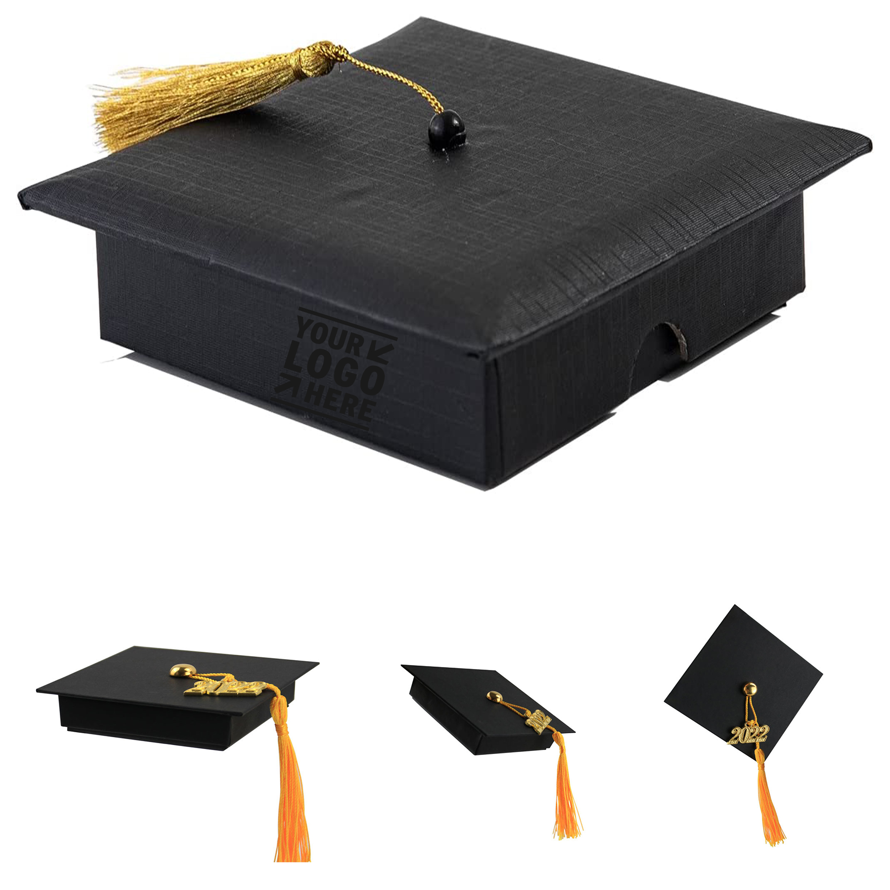 Doctoral Cap Shaped with Yellow Tassel For Congrats Graduation Ceremony Party 2