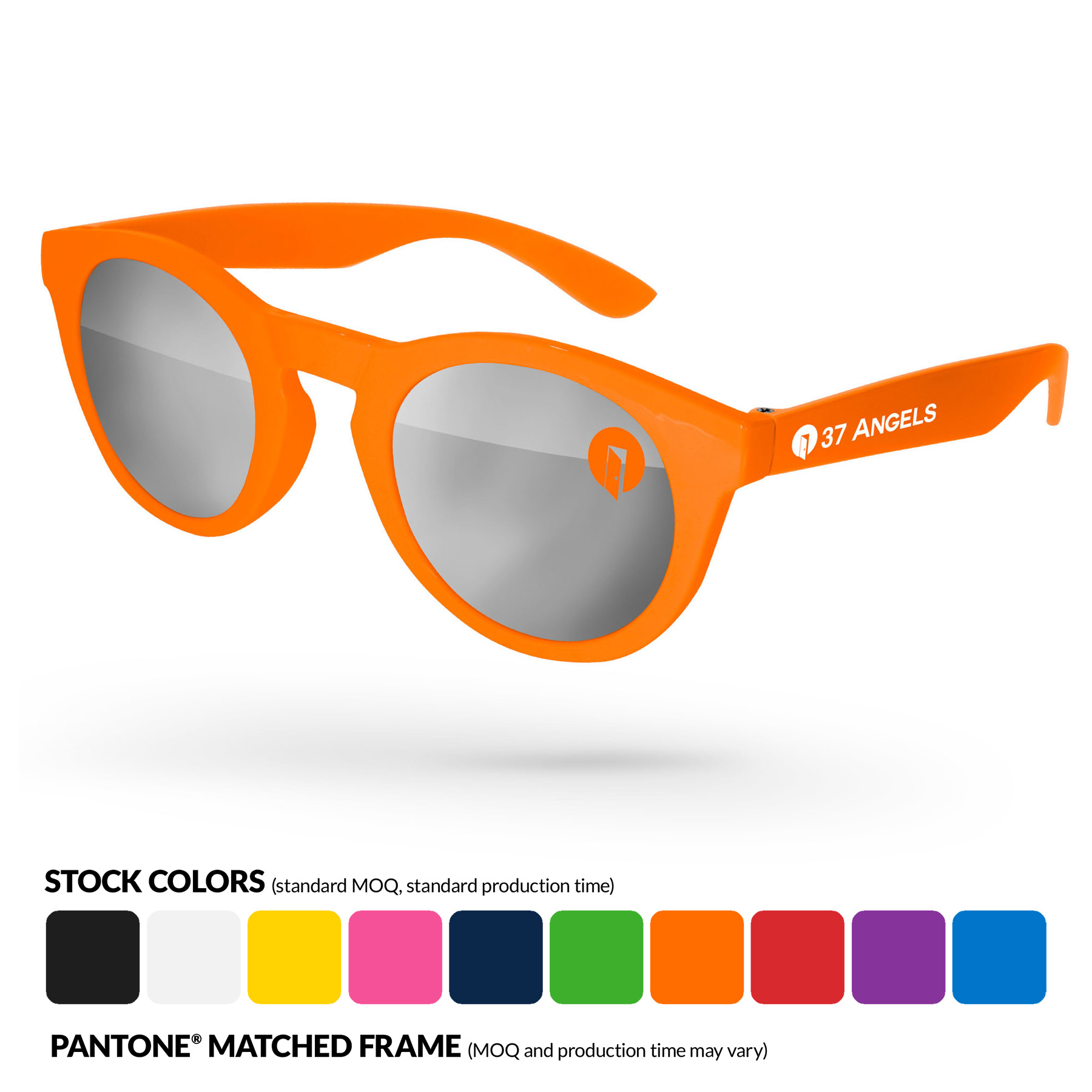 Andy Mirror Promotional Sunglasses w/ Temple Imprint 10