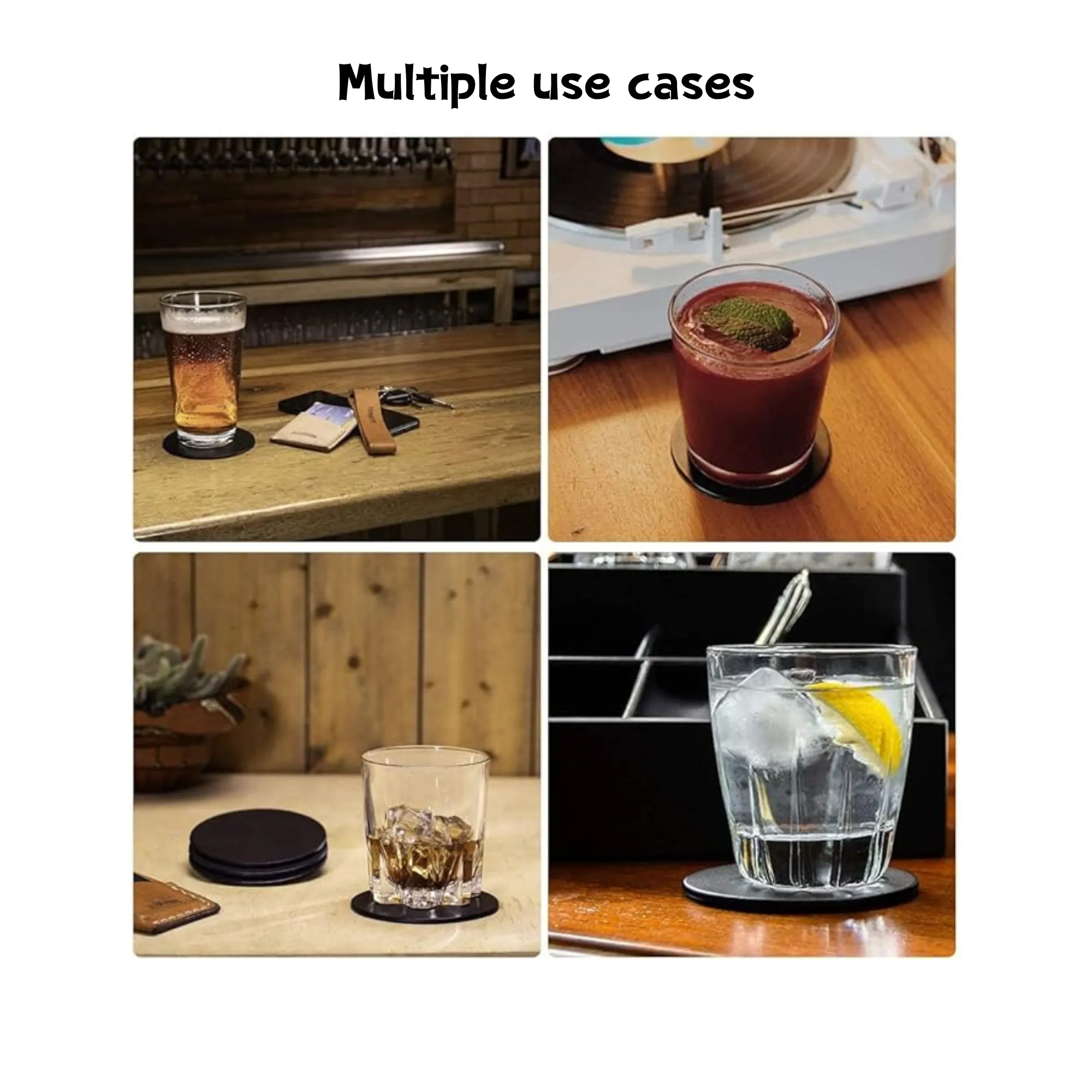 Leather Insulated Coaster Set 2
