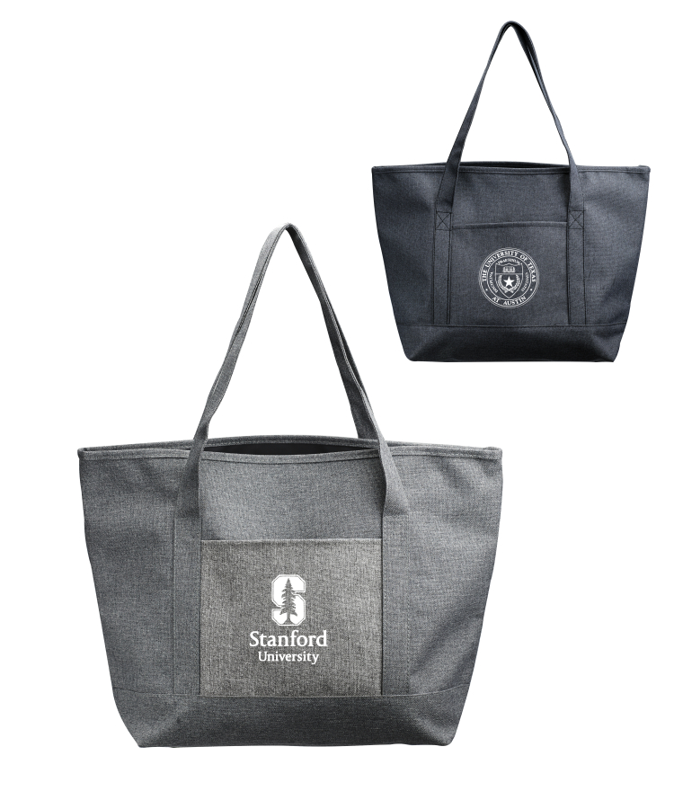 Union Printed - Dungaree Pocket Heathered Tote Bags 1