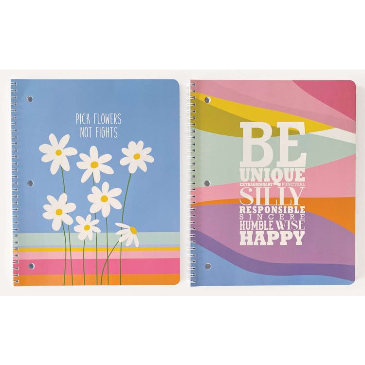 Cheerful Notebooks - 2 Designs 1 Subject 2