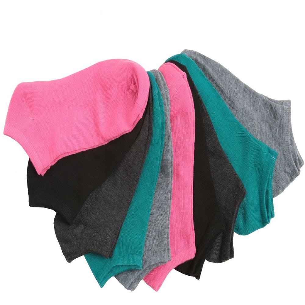 Women's Ankle Socks - Dark Colors 10 Pack No Show Size 9-11 2