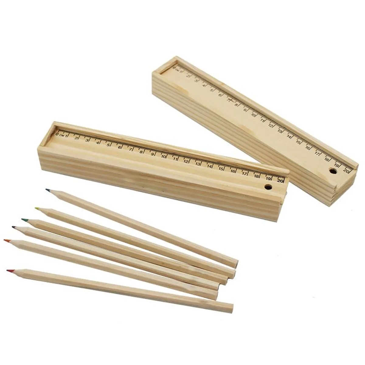 12Piece Color Pencil And Ruler Set In Box 2