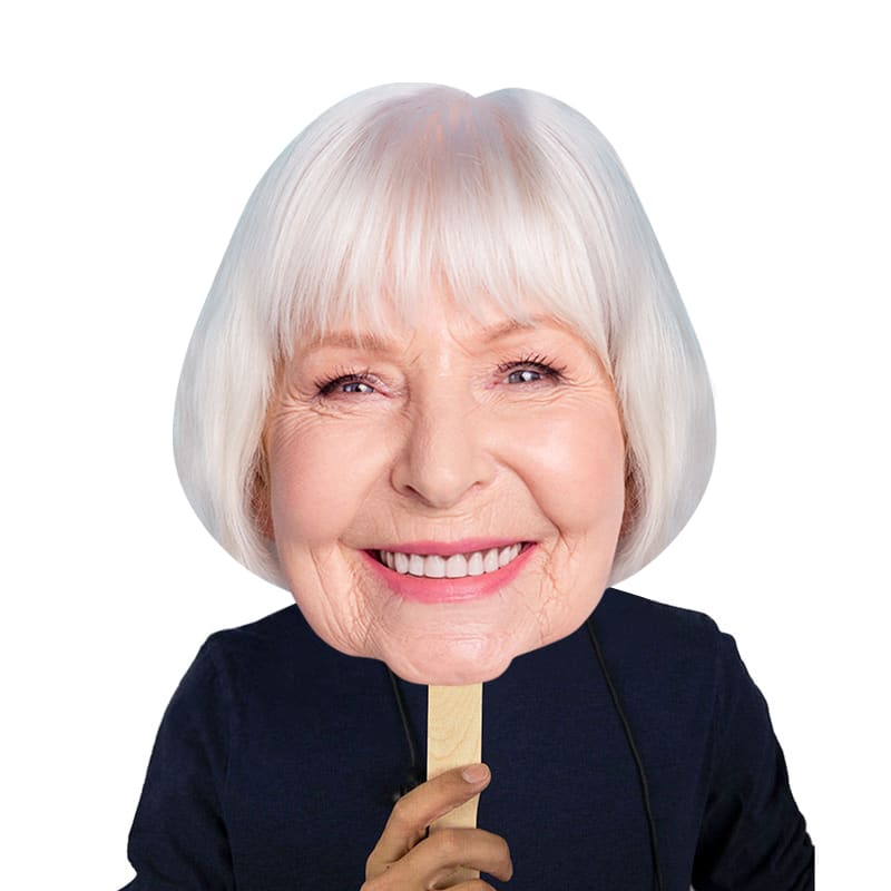 Face Cutout Hand Fans 3
