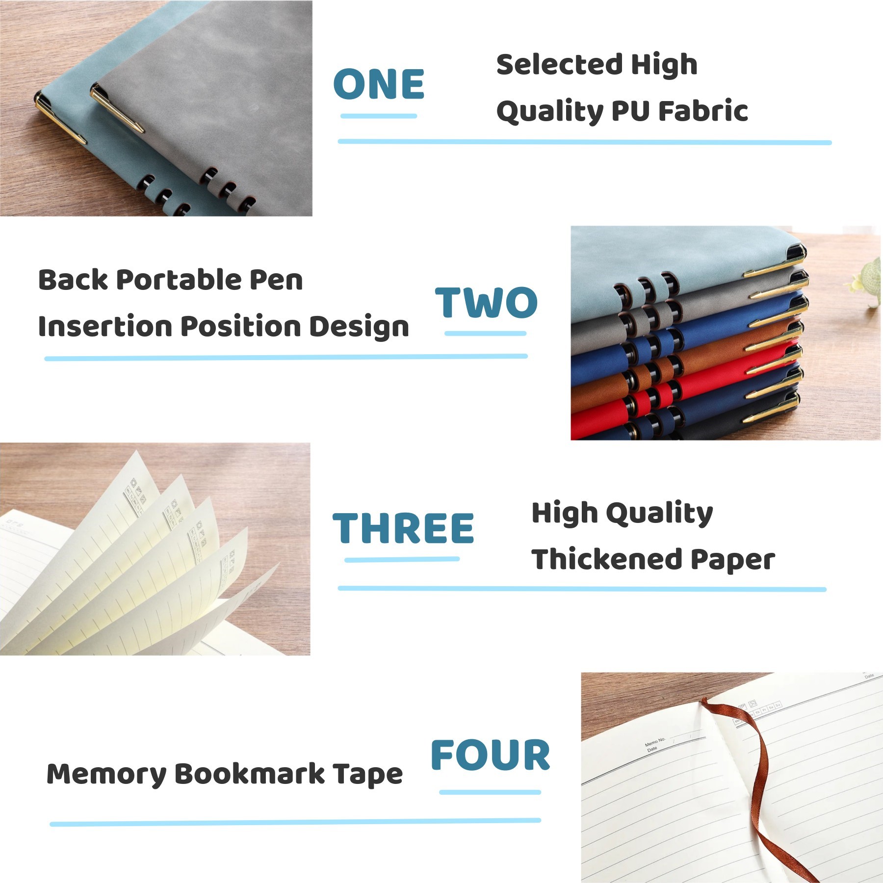 Customizable Logo Leather Cover Notebook 5