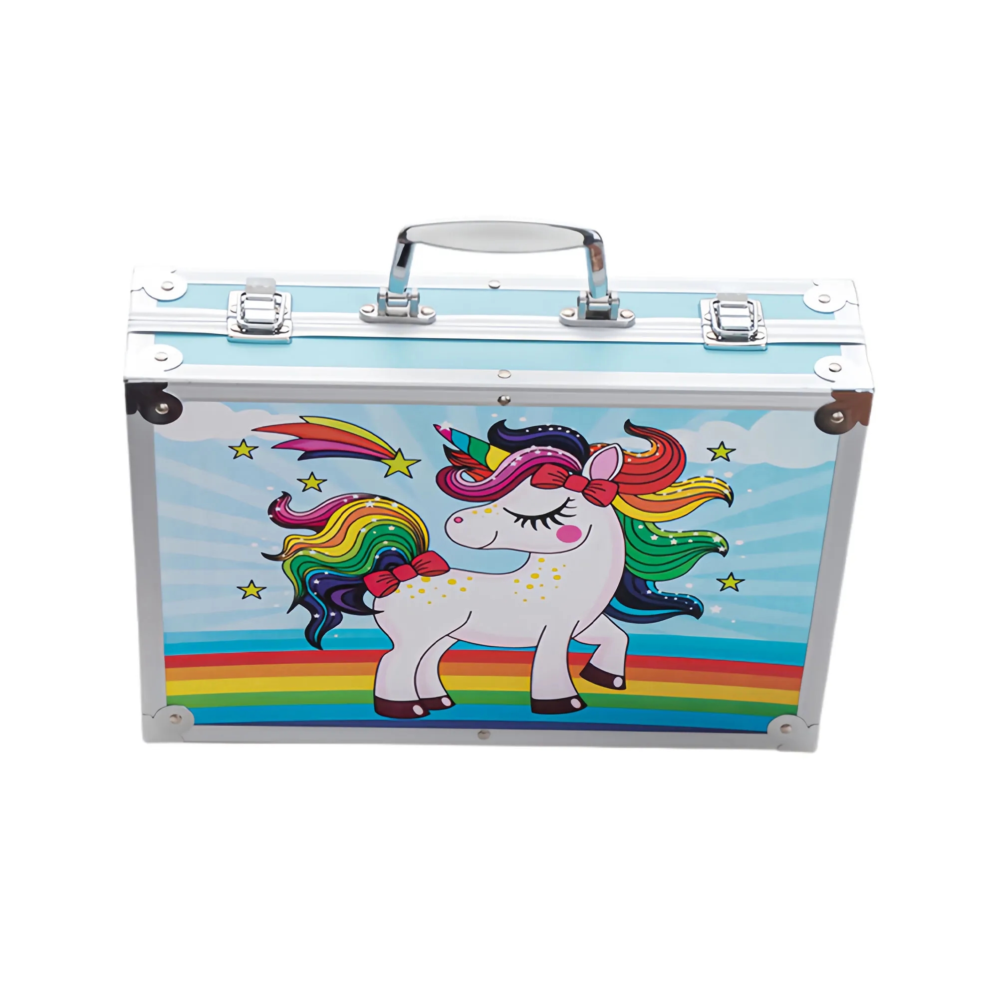 Vibrant Double Layer 145-Piece Aluminum Case Art Set 6