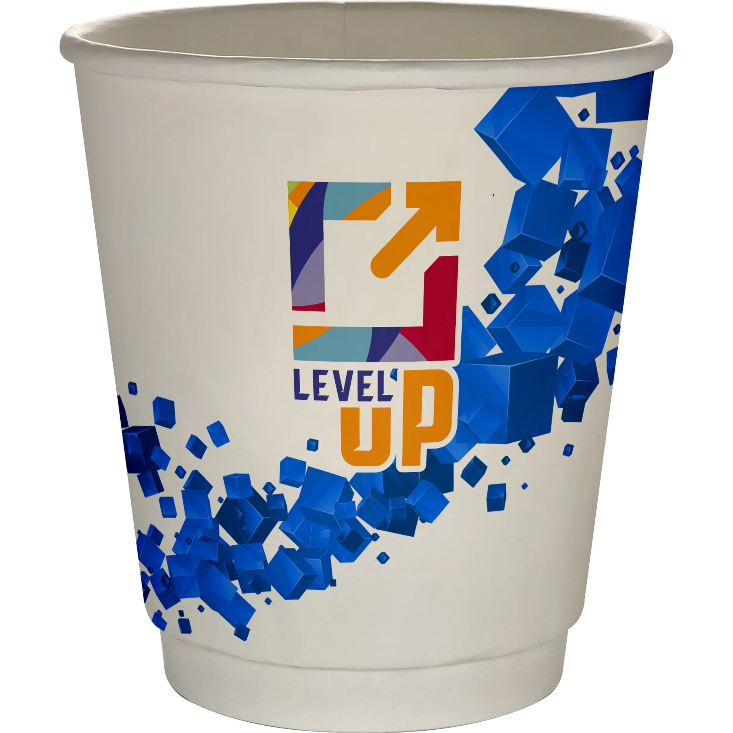 10 oz Full Color Floating Cubes Insulated Paper Cup 18