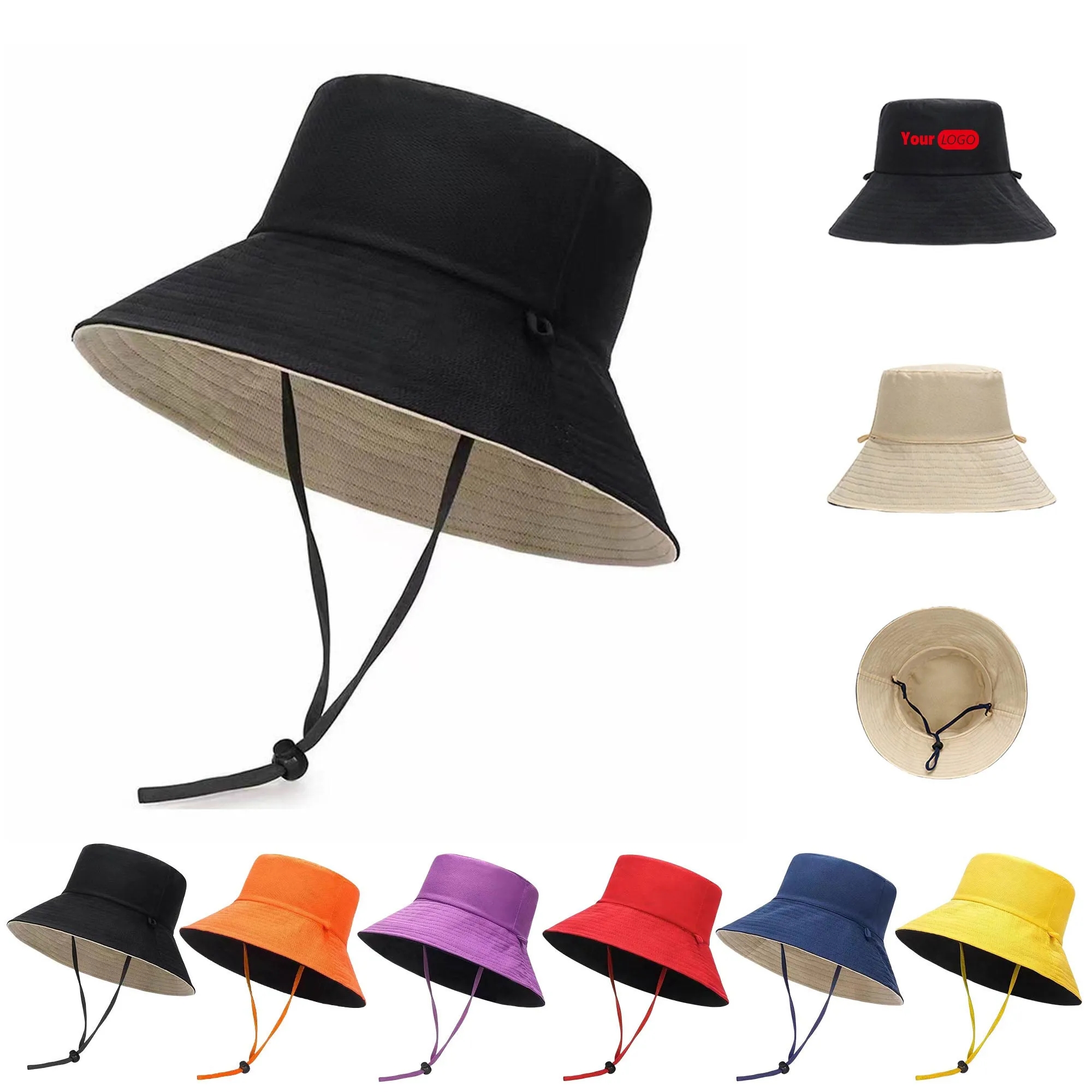 Double-Sided Fisherman Bucket Sun Hat 3
