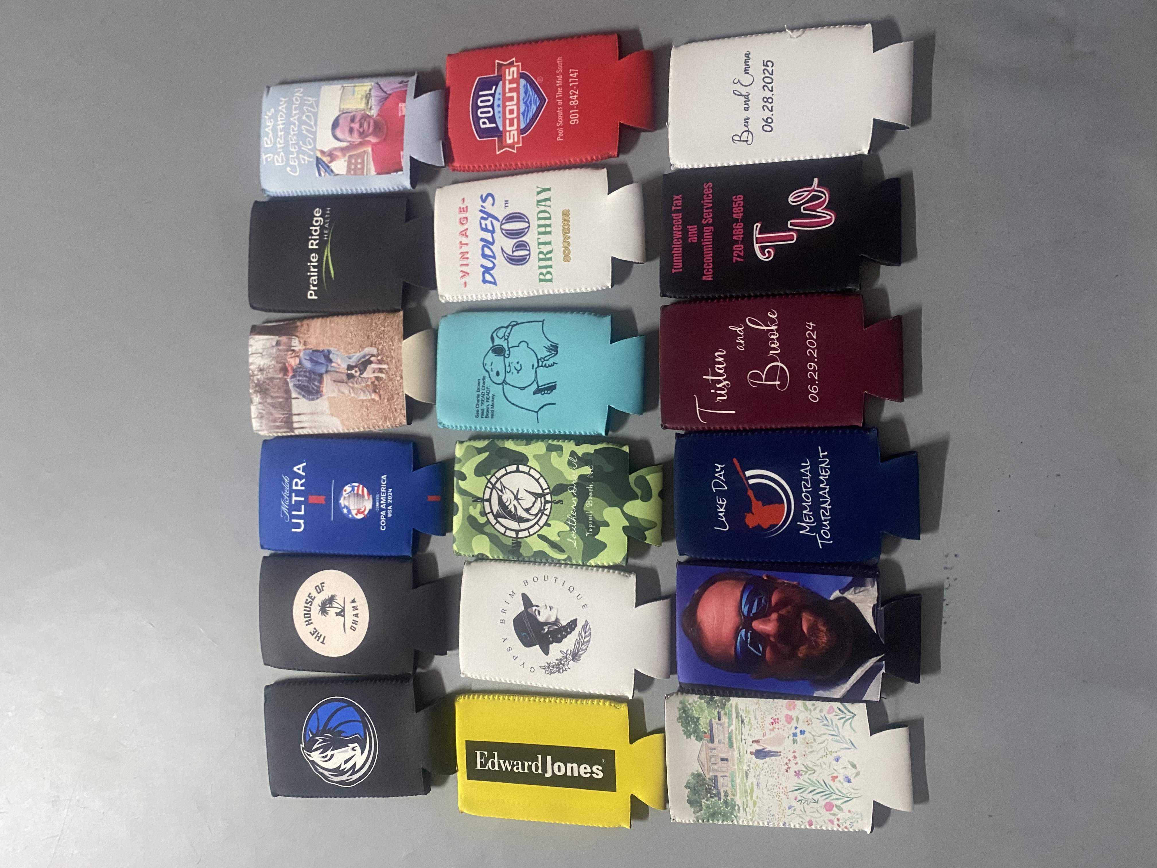 Cooler for slim cans, custom koozie with logo imprint 2
