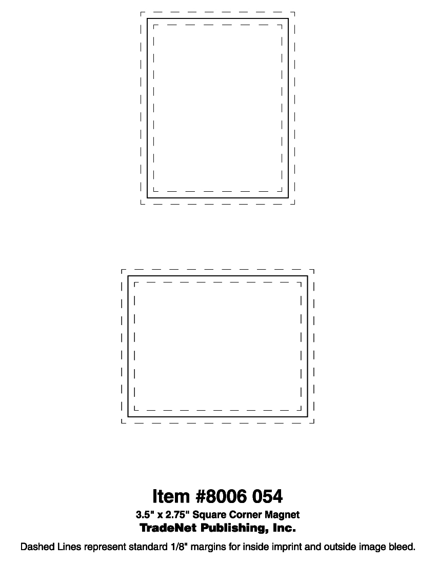 Magnet - 2.75x3.5 Square Corners - 20 Mil. 4