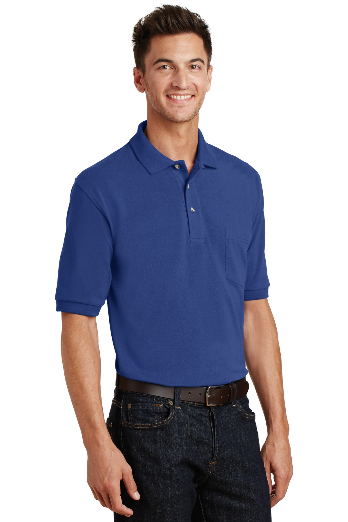 Port Authority Heavyweight Cotton Pique Polo with Pocket. K420P 29