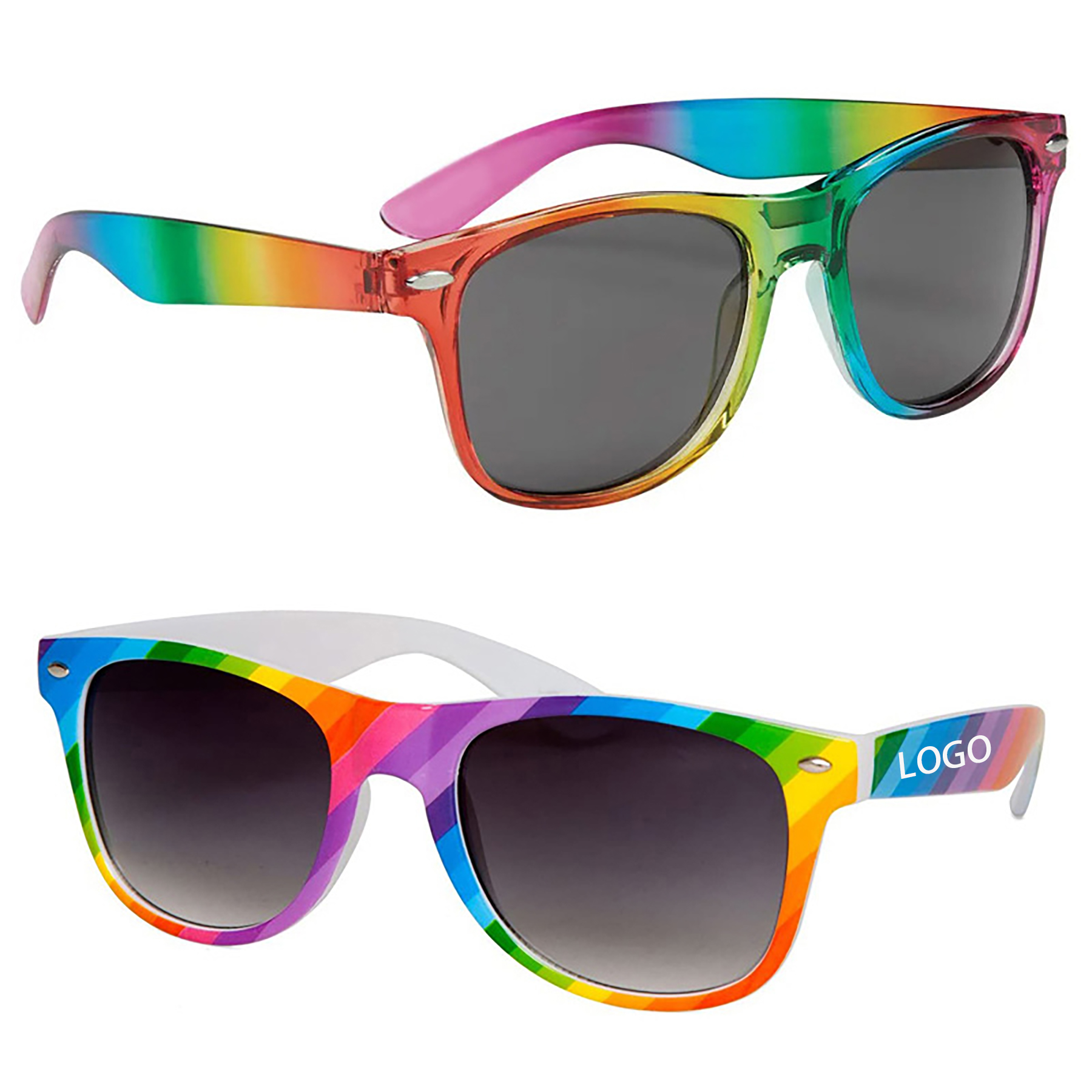 Gravity Shades Rainbow Color Rectangle Frame Sunglass 2