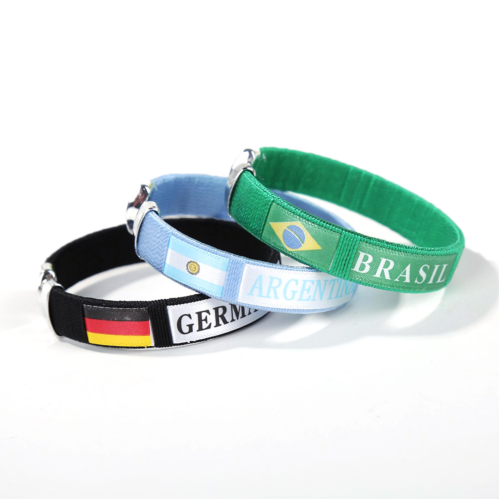 Qatar World Cup National Flag Woven Wristband 5
