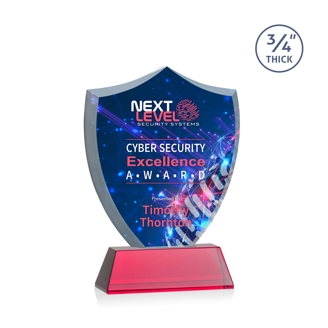 Scudo Shield VividPrint™ Award on Newhaven - Red 7