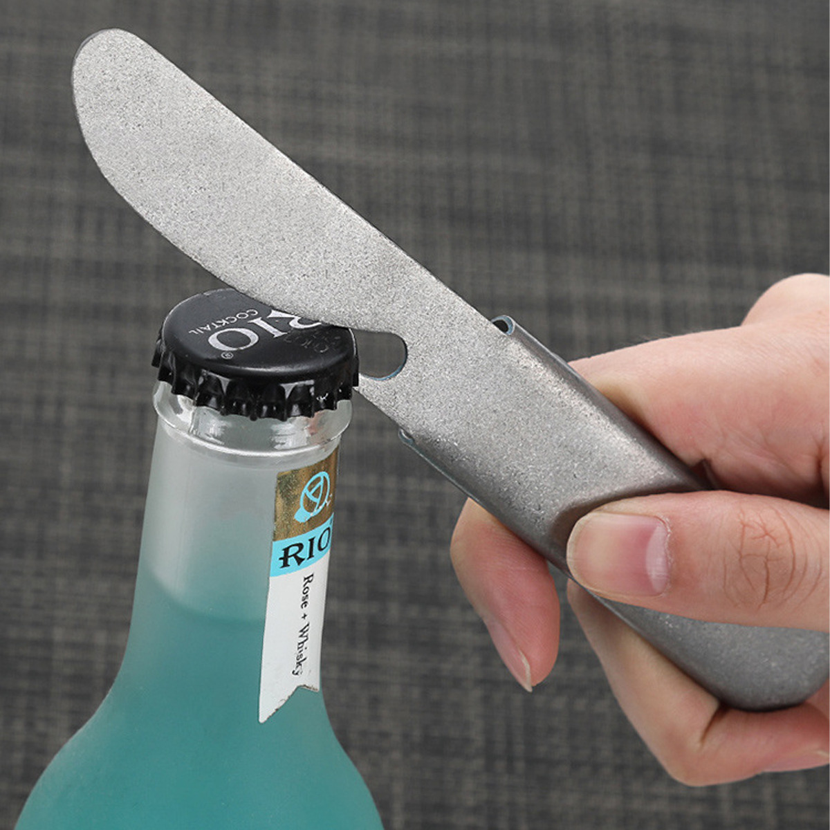 Portable Stainless Steel Camping Cutlery Set with Pouch 4