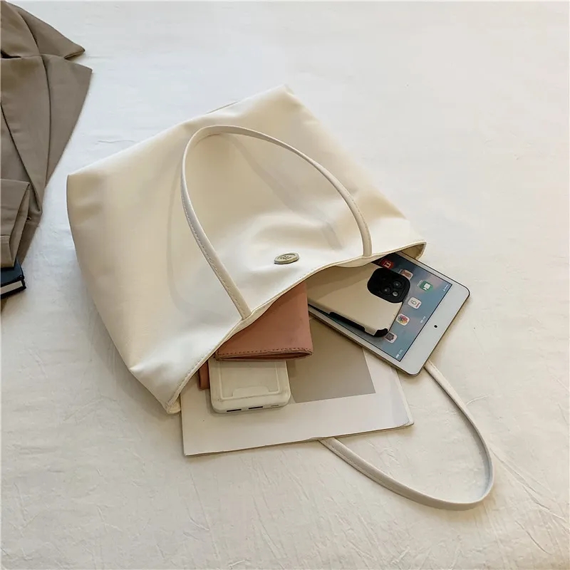 Versatile Nylon Oxford Shoulder Tote Bag 7