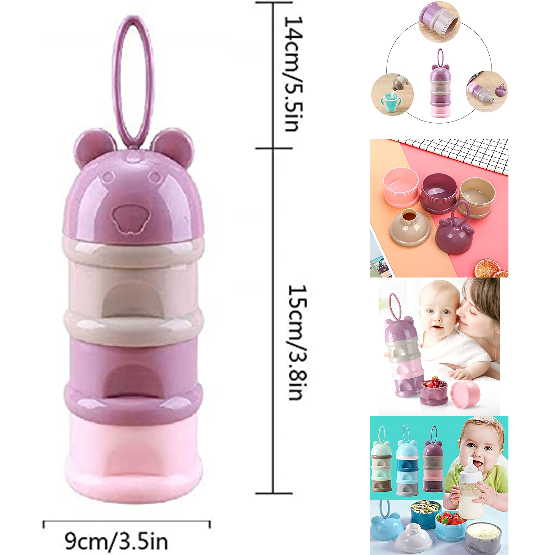 3 Layers Baby Milk Powder Dispenser 2