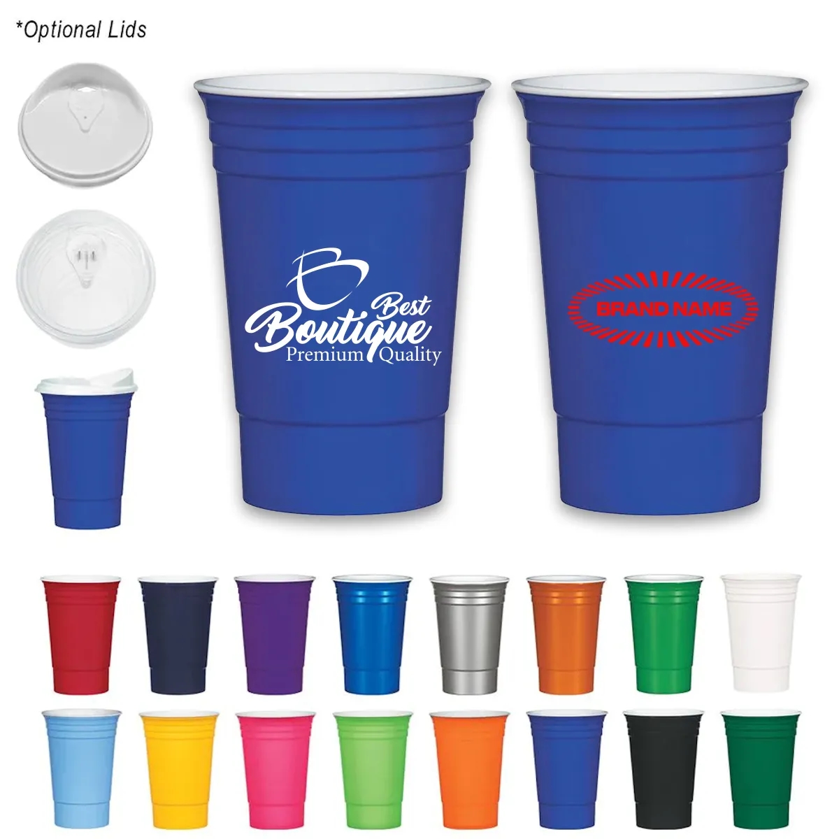 16oz. Stadium Soda Water Plastic Cups for Party Disposable 6