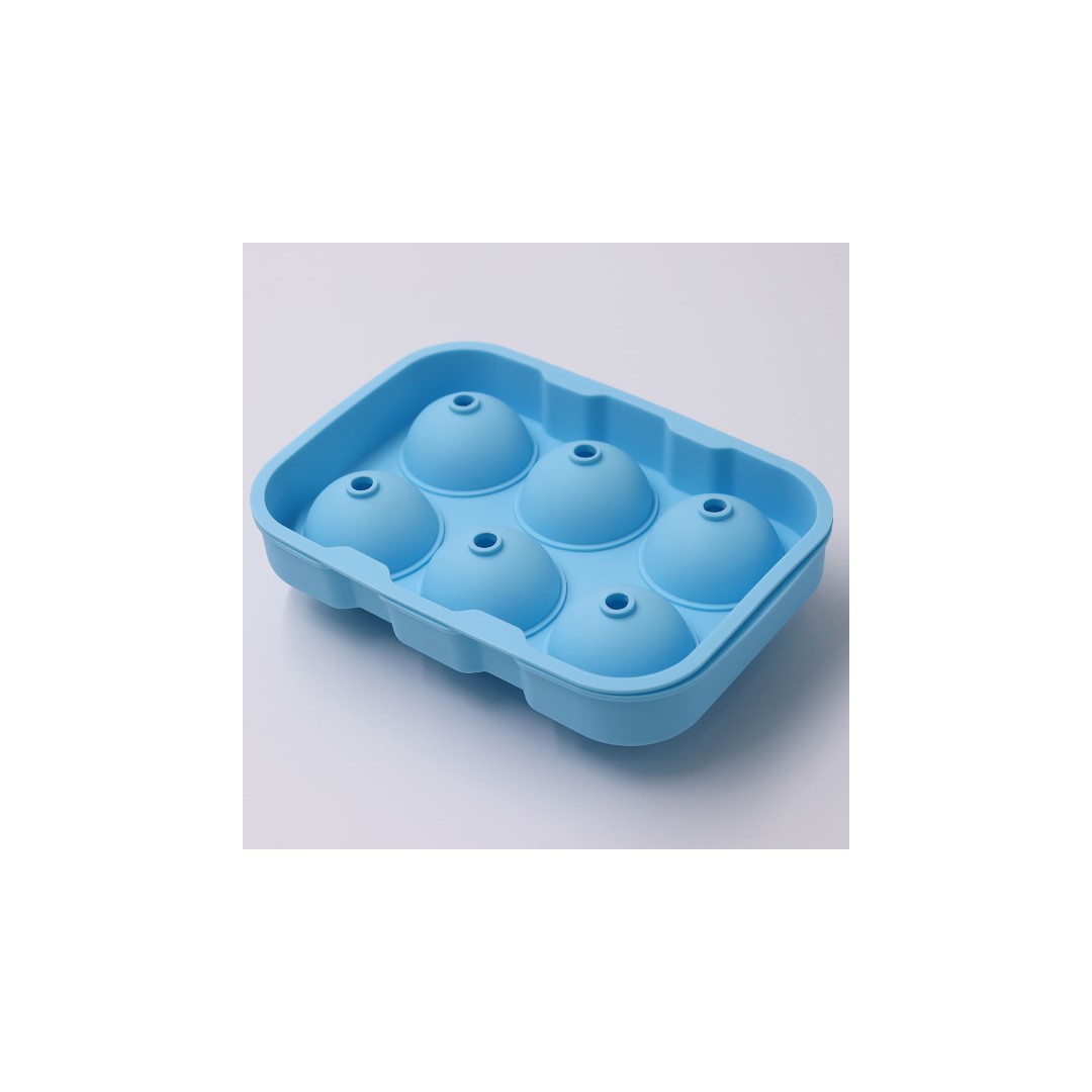 Silicone Ice Cube Round Molds Set of 6 3