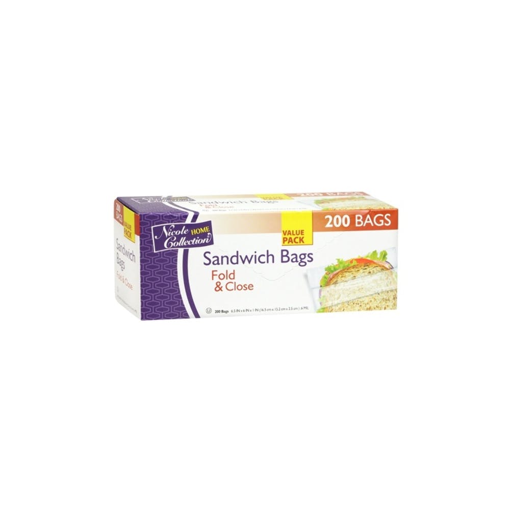 Sandwich Bags - Fold & Close 200 Count Kosher Certified 2
