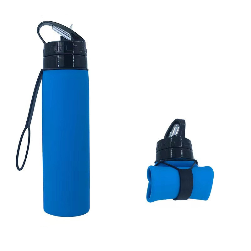 20 Oz. Foldable Silicone Water Bottle, 14