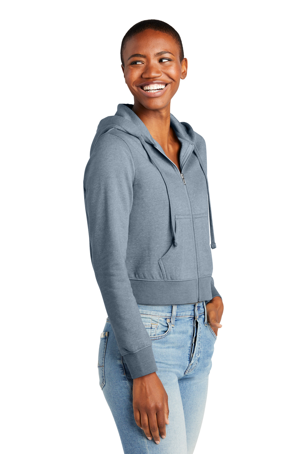 District Women's V.I.T. Fleece Full-Zip Hoodie DT6103 8