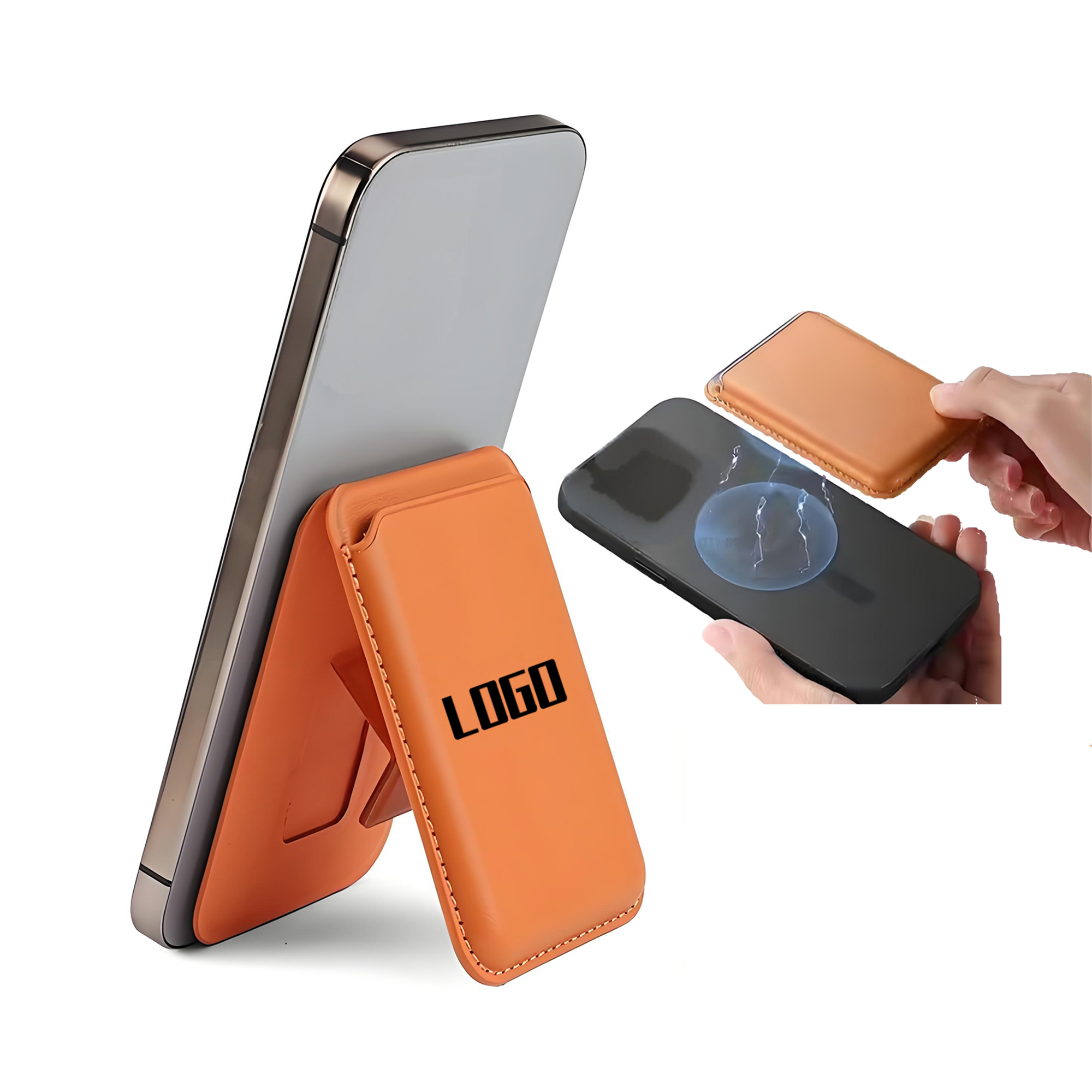Universal Magnetic Phone Card Holder with Secure Grip 2