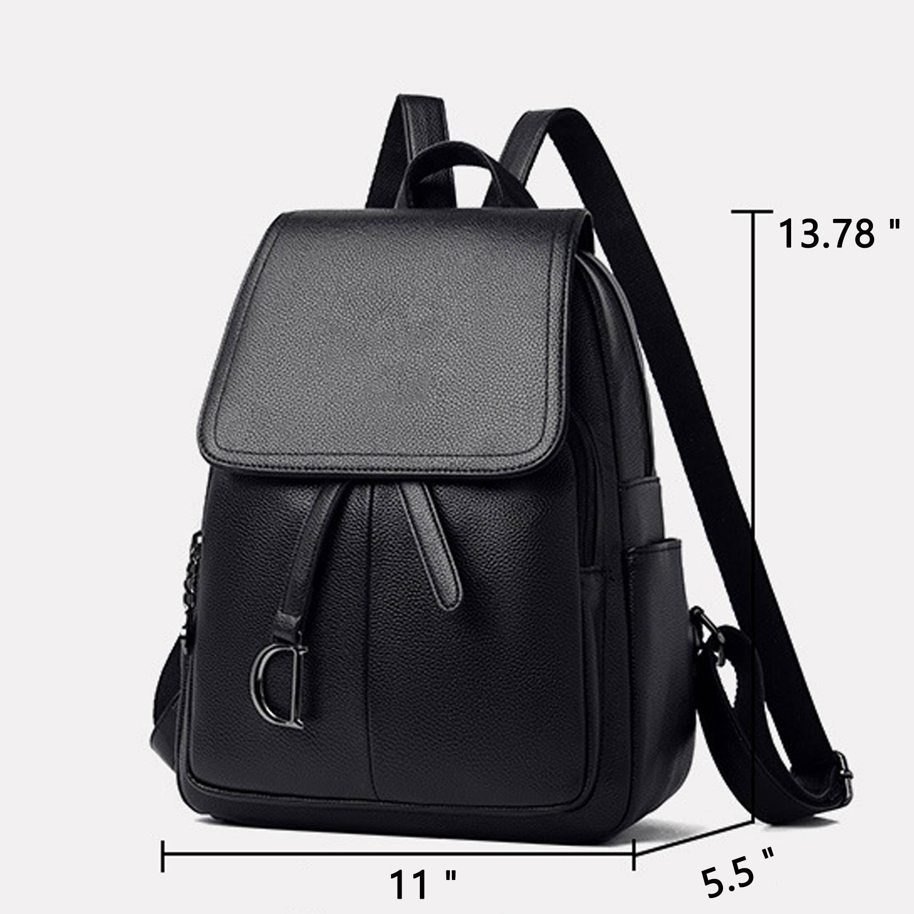 Large Capacity PU Leather Shopping Women's Fashion Backpack 6