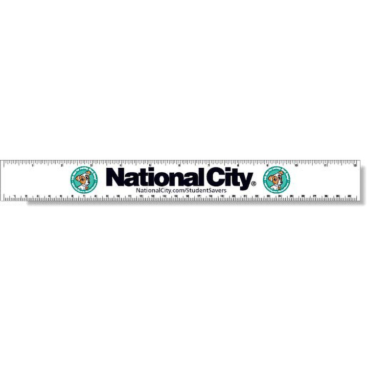 Stock .035 Magnetic Ruler (1.5"x12.25"), Full Colour, White Vinyl Topcoat