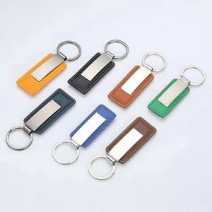 Custom Keyring Metal Luxury Leather Keychain 3