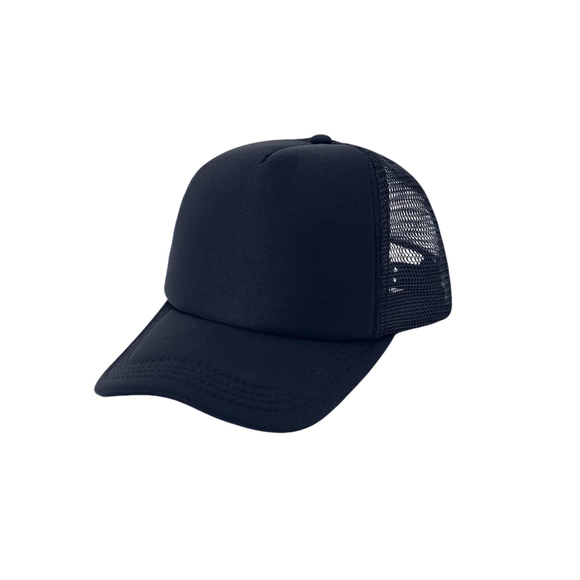 Sponge Mesh Back Trucker Cap With Plastic Snapback 2