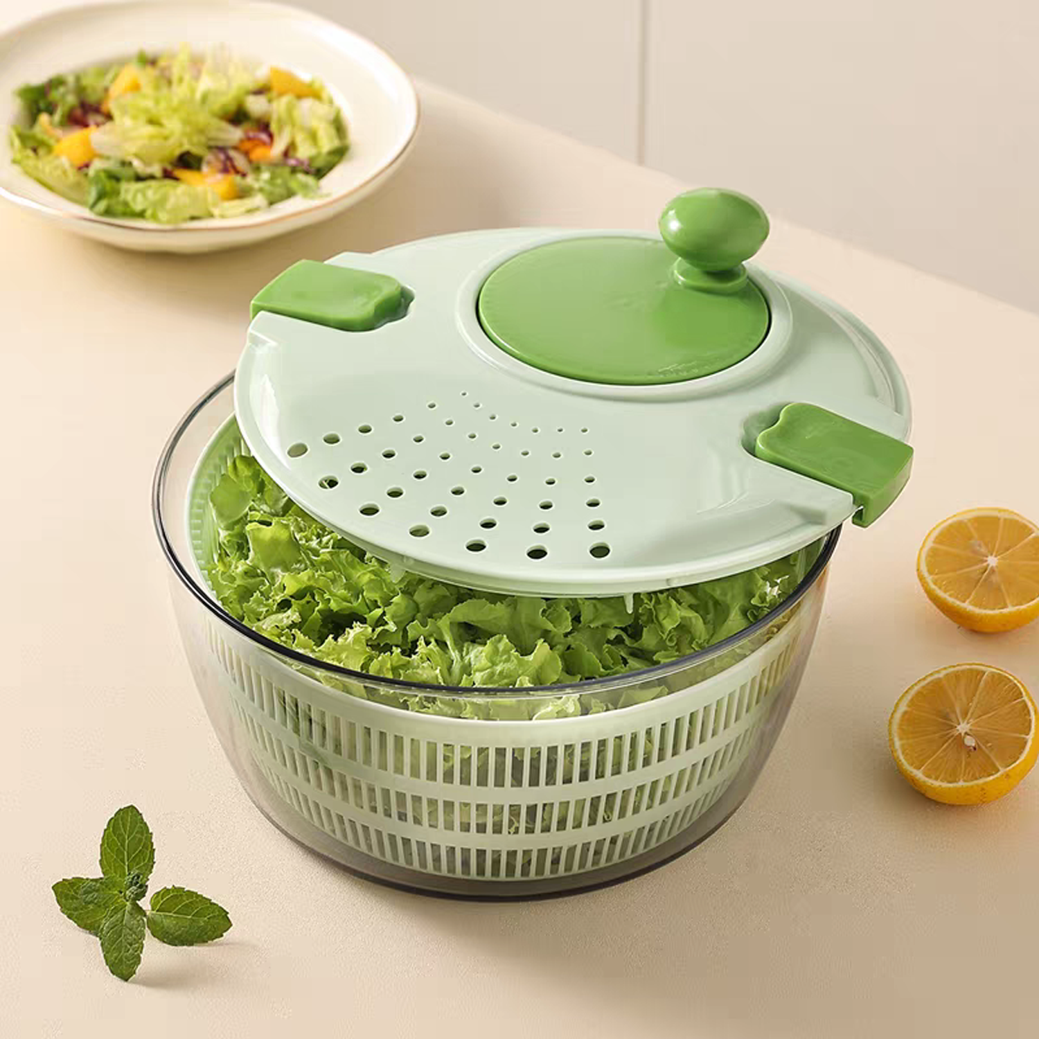Spin Dryer Basket - Large Kitchen Fruit & Veggie Strainer 4