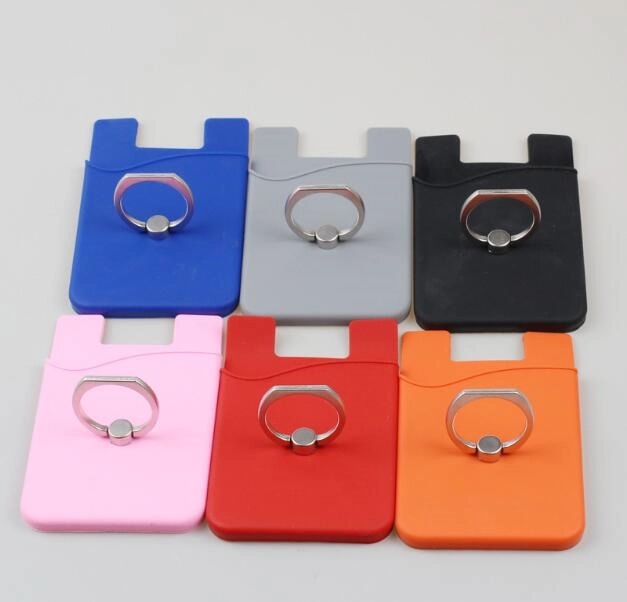 Silicone Phone Card Holder With Ring Stand 1