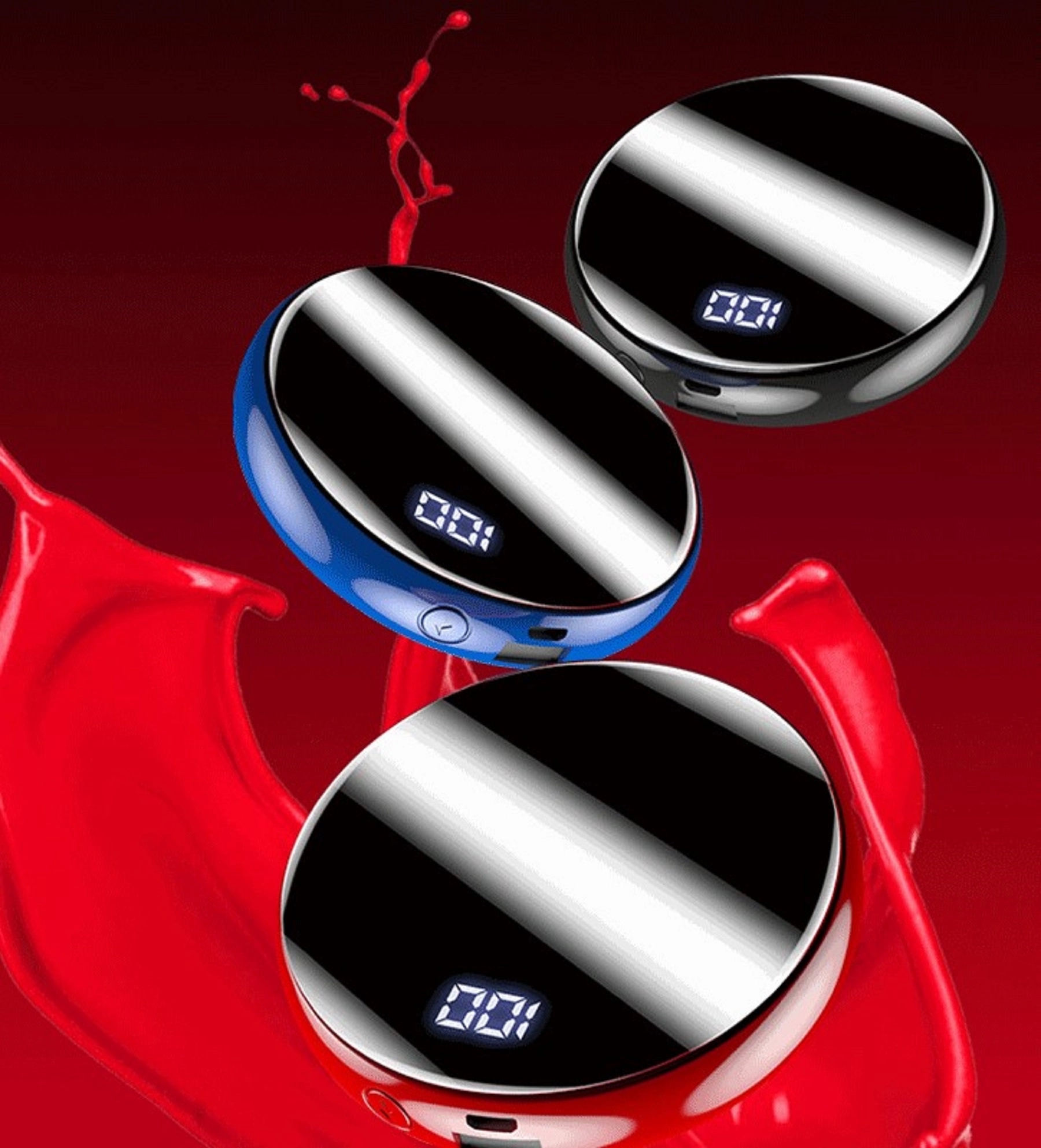 6000 mAh Round Mirror Power Bank 2