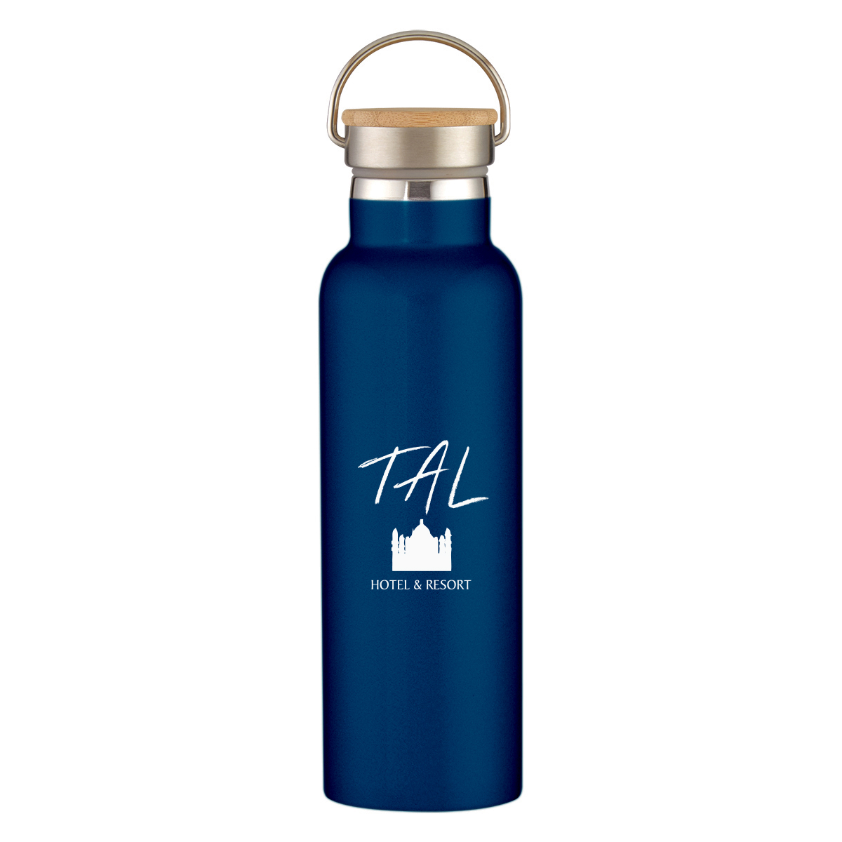 21 Oz. Tipton Recycled Stainless Steel Bottle With Bamboo Lid, custom water bottle with logo imprint 9