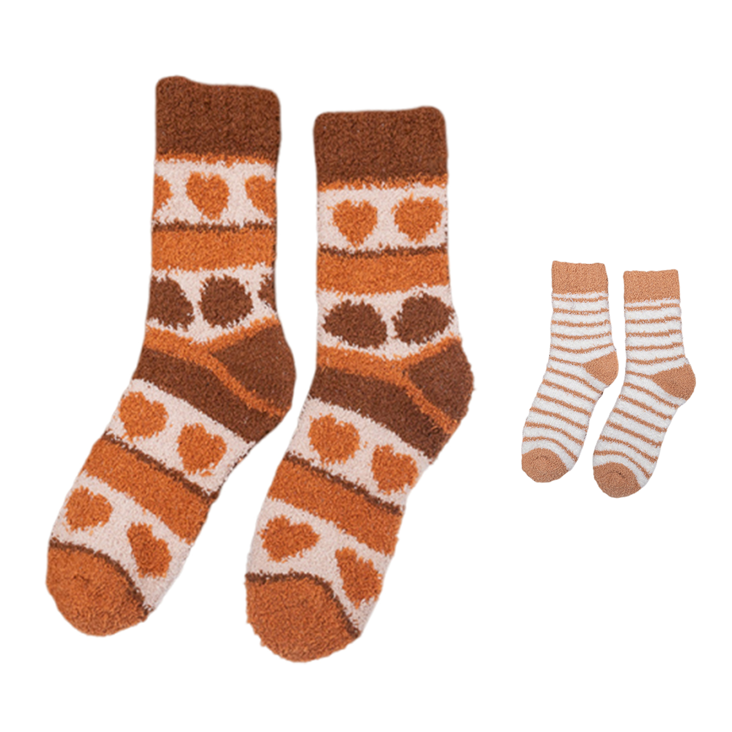 Polyester Winter Thick Coral Fleece Crew Sock 12
