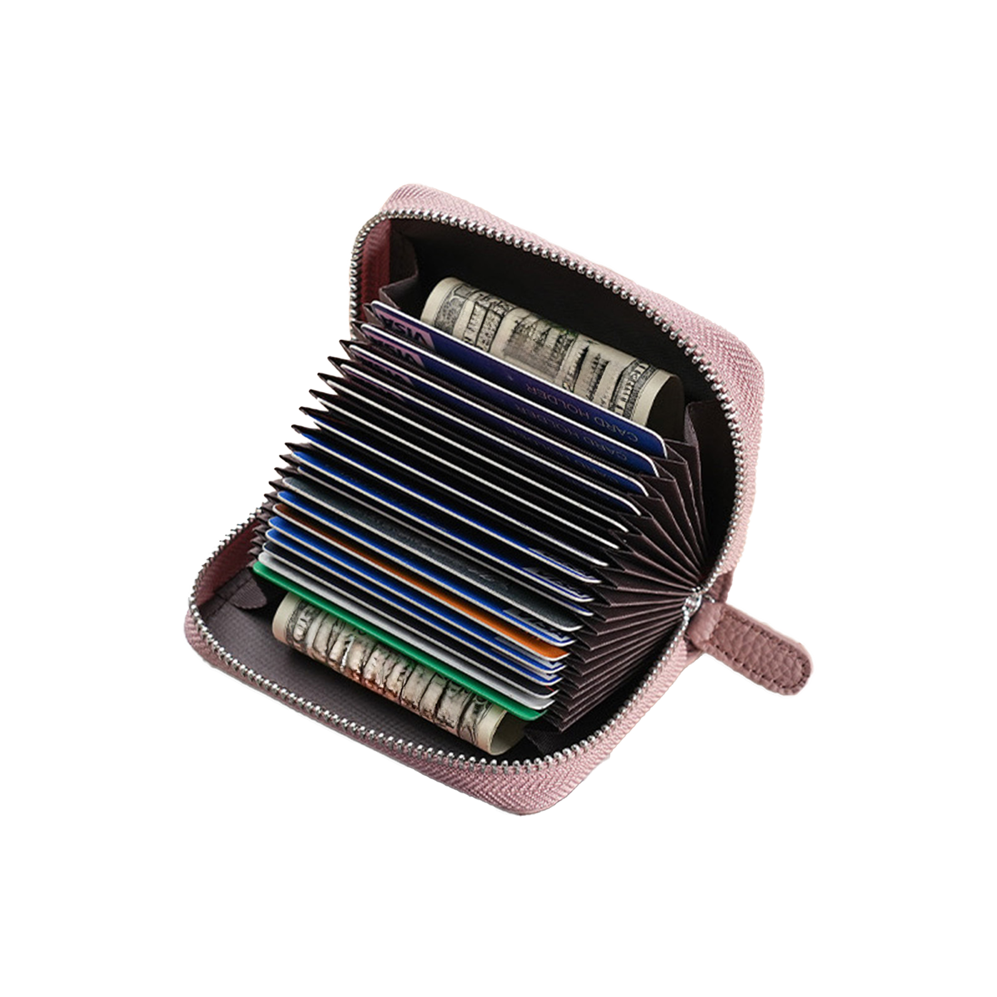 Leather Compact Anti-Theft Credit Card Holder ?C Perfect For Travel 3