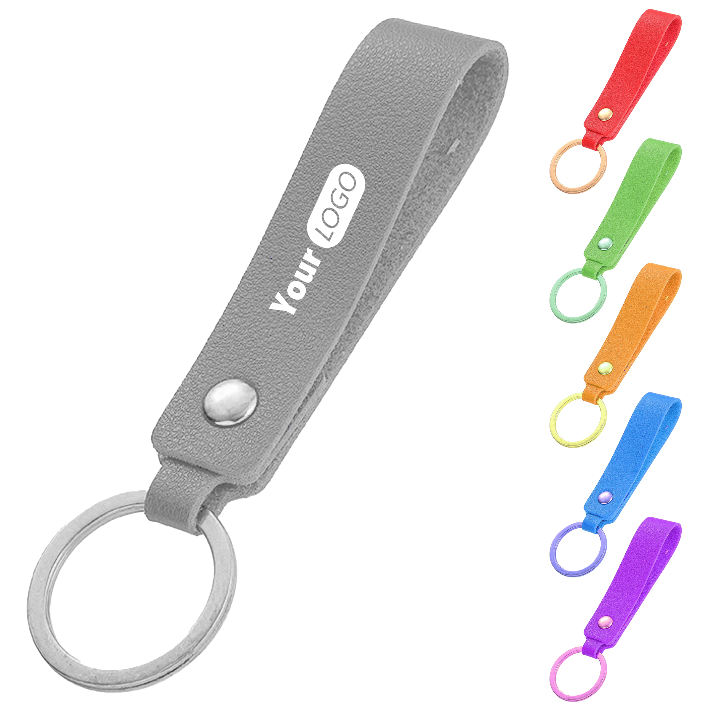 Leather Custom Logo Keychain 2