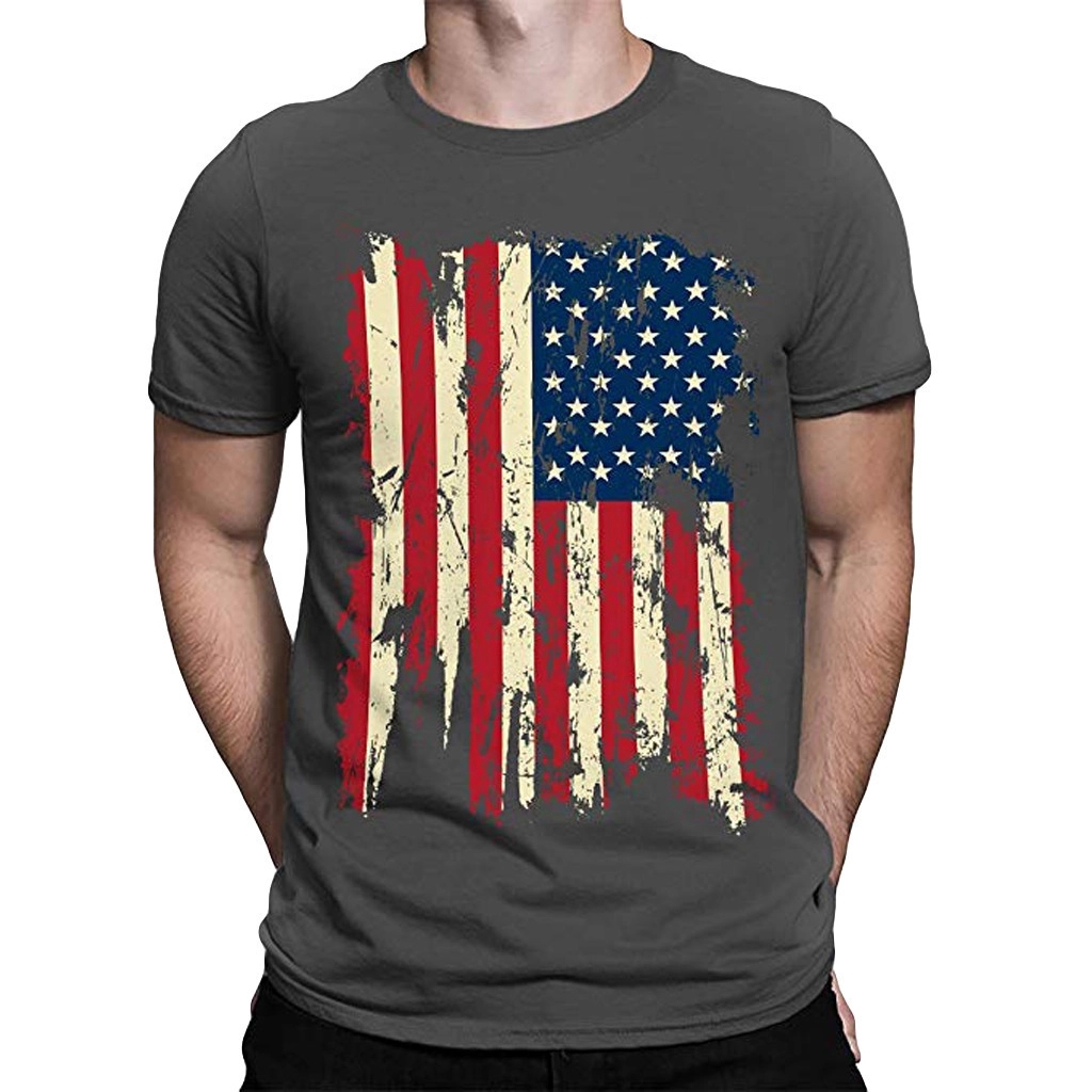 Customized  American Flag 4th of July Patriotic T-Shirt 4
