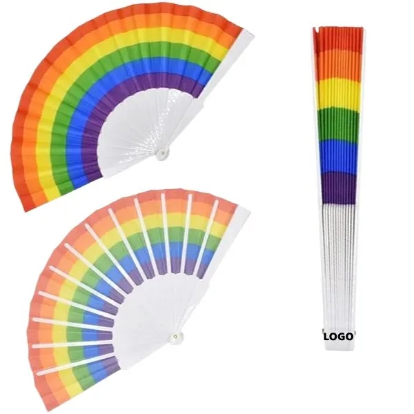 Rainbow Color Handheld Fan 4