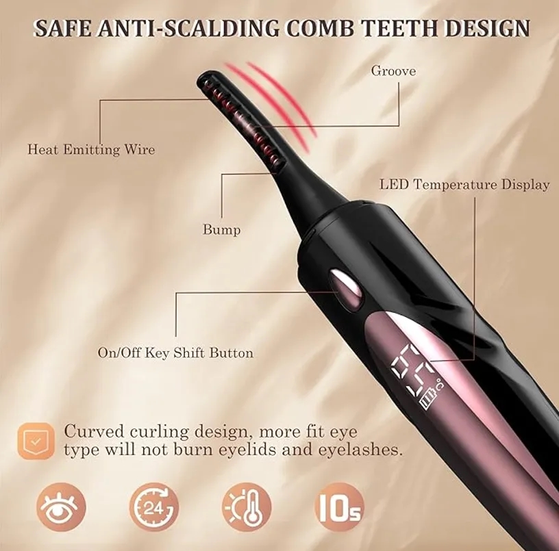 OEM Private Label Eyelash Curler USB Rechargeable Makeup Artist Tool Supplier 4