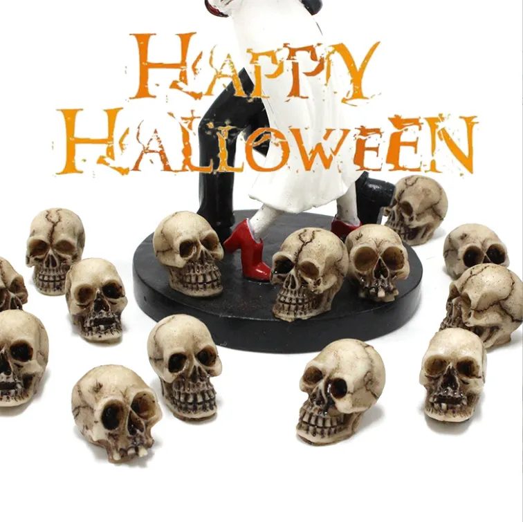Resin Skull Set Ornament Landscape Figure,Halloween Prank 1